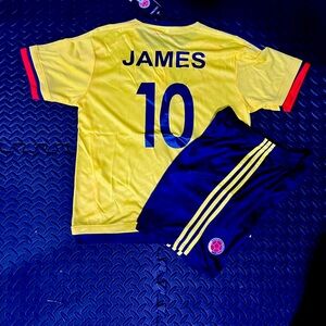 Colombia soccer kids jersey set short + jersey